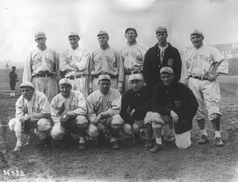 France baseball : L'équipe des Giants de New York en 1914 a Paris